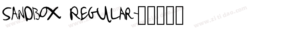 SANDBOX Regular字体转换